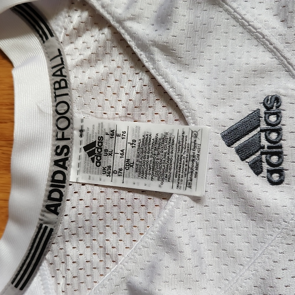 adidas, Football Jersey, Youth XL - Picture 4 of 9